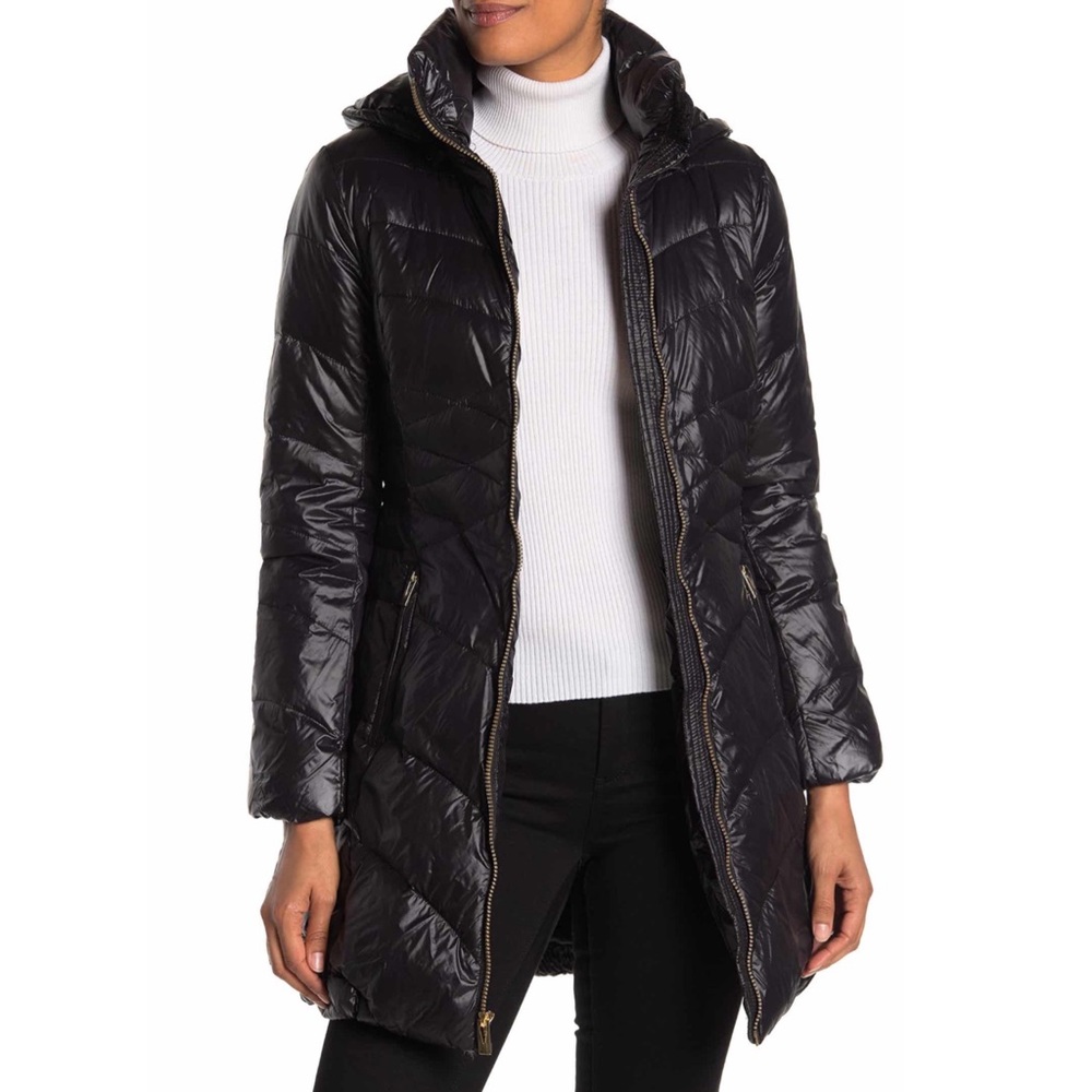 Via Spiga Packable Down Hooded Puffer Jacket XL
